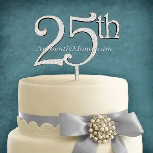 25th Birthday Wooden Cake Topper - 25th Anniversary Cake Topper