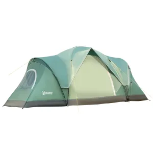 5-6 Man Dome Camping Tent Hiking Shelter UV Protection 3000mm Water Resistant Tunnel Tent - Green