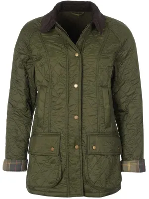 50% OFF BARBOUR Beadnell Polarquilt Jacket - Women's - Olive - Size: UK 8