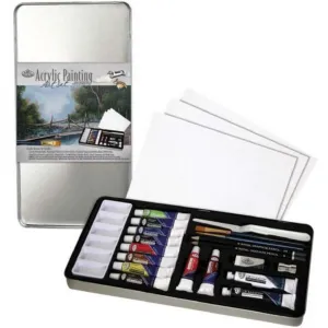 Acrylic Painting Tin Art Set 24pc