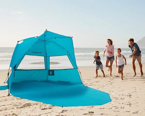 Alvantor Pop Up Super Bluecoast Beach Tent Sun Shelter Plus 96"x102"x52"