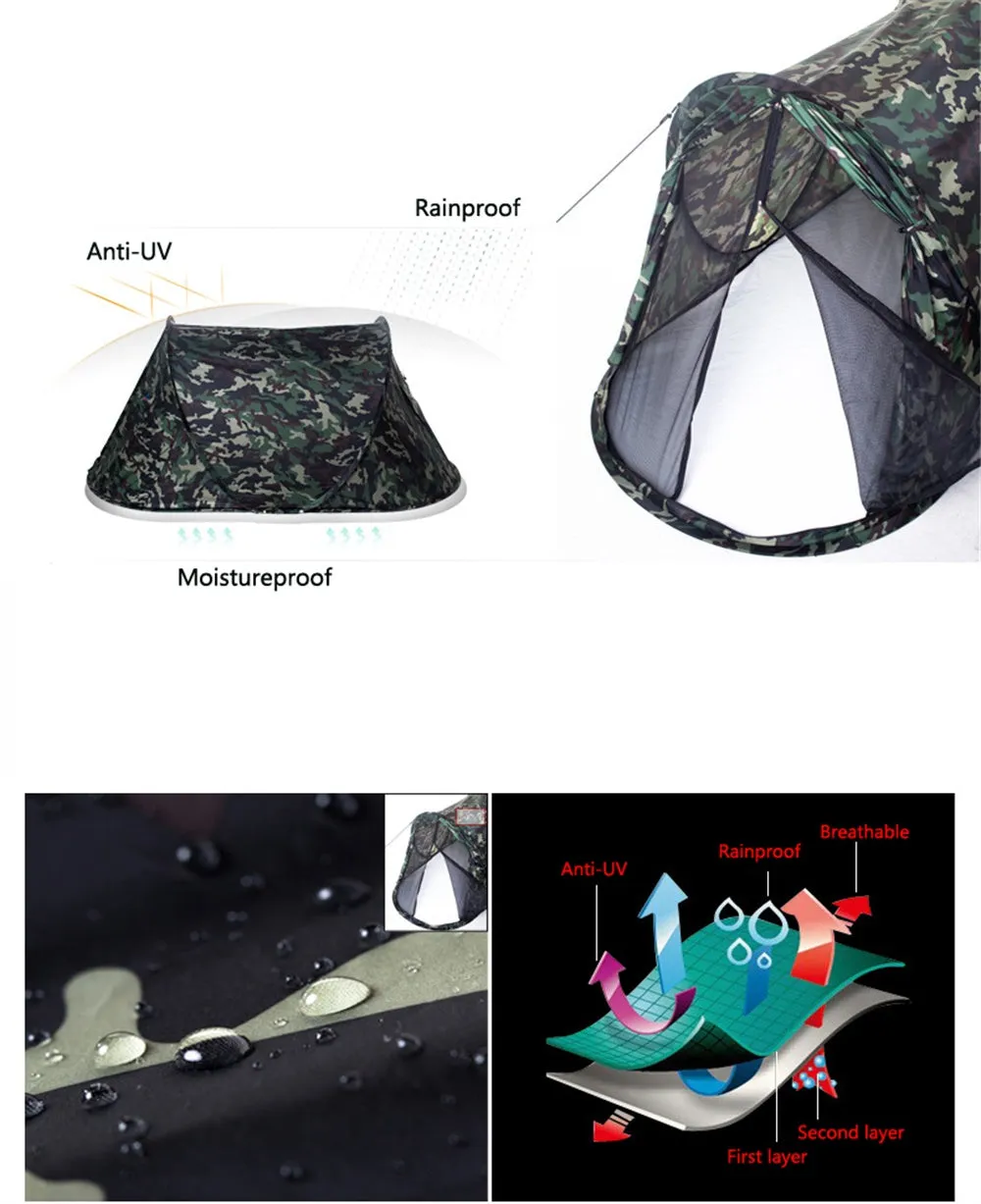 Automatic Opening Waterproof Outdoor Camping Tents For Hiking Trekking Backpacking