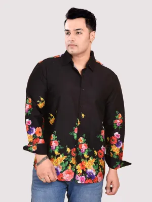 Blossom Cotton Satin Designer Shirt Men's Plus Size