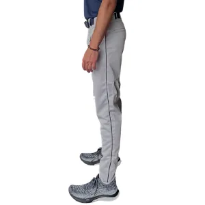 BRUCE BOLT Premium Pro Baseball Pant - GREY w/ Navy Piping