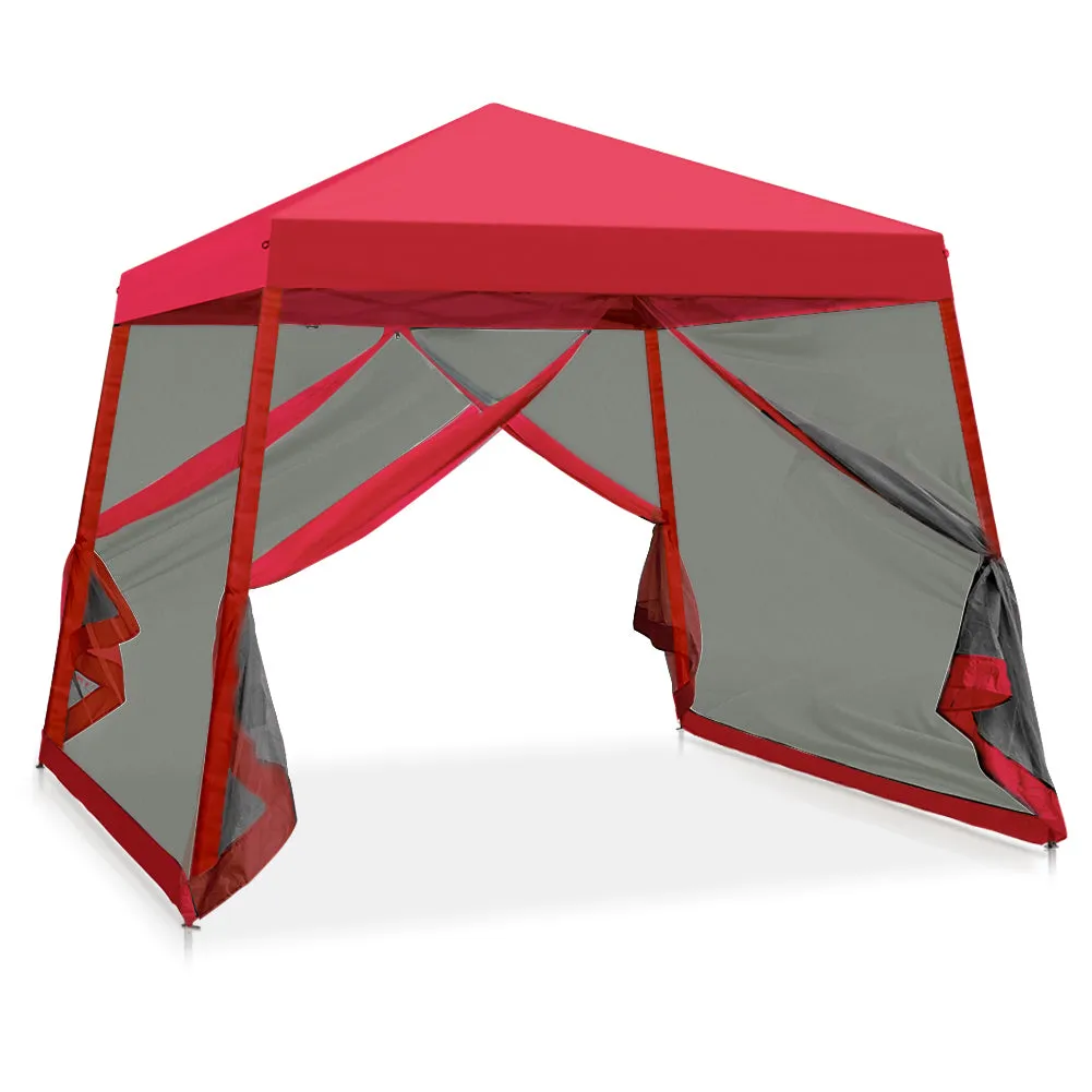 COOS BAY 10' x 10' Slant Leg Pop Up Canopy Tent (8x8 Top)