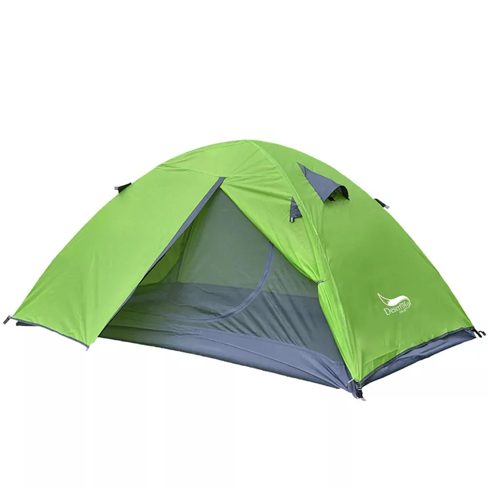 Desert&Fox 2 Person Tent Lightweight 3 Season Backpacking Tents: Aluminum Pole Waterproof Tent