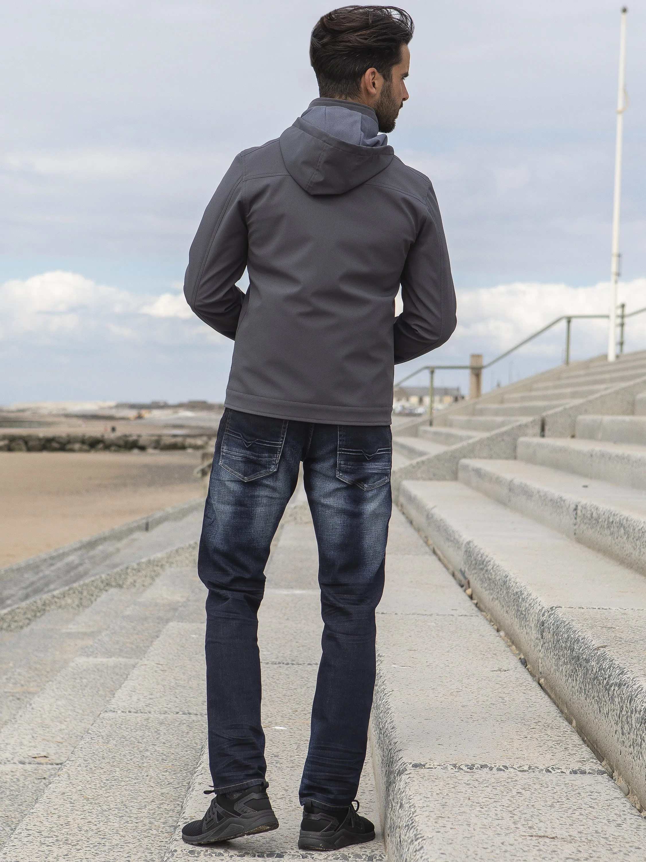 ETO Clearance | Designer Men's Grey Zip Jacket Style React