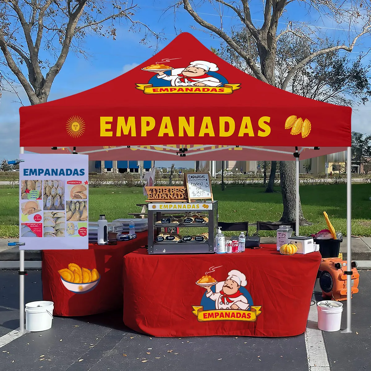 Food Vendor Tents-ABLEM8CANOPY 10x10 Empanadas canopy tent heavy duty