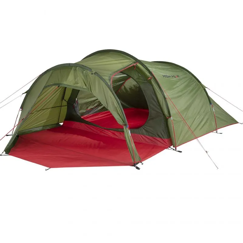 High Peak Goshawk 4 Tent - Green/Red