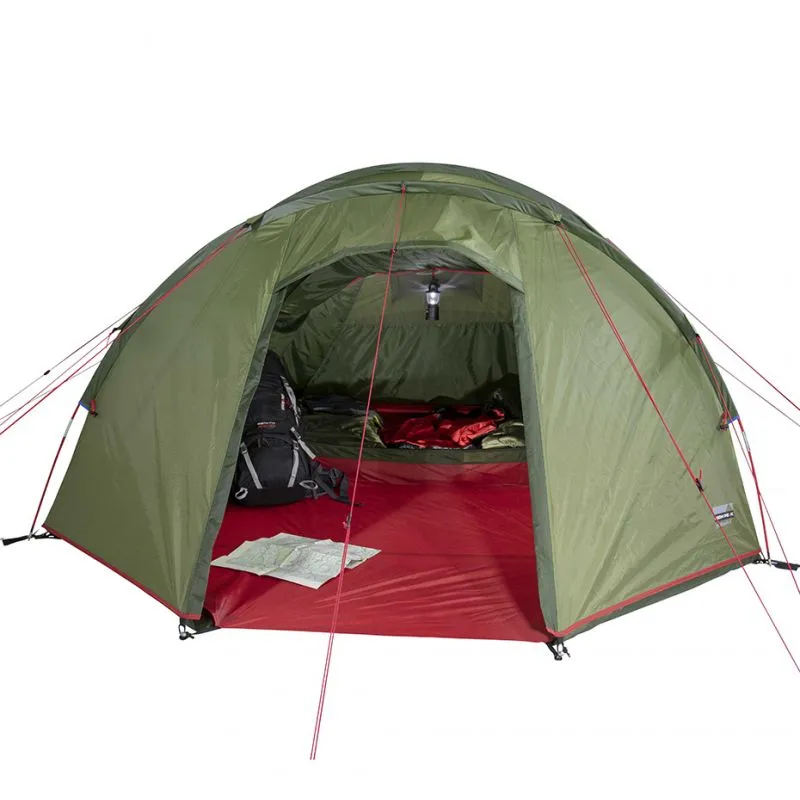 High Peak Goshawk 4 Tent - Green/Red