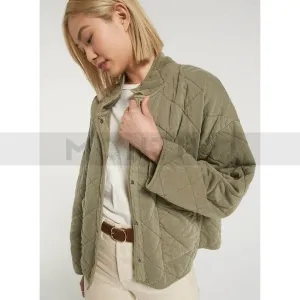 Kensie Olive Quilted Jacket