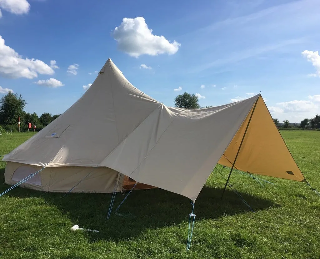 Large Canvas Bell Tent Awning 400 x 260 – 3 pole