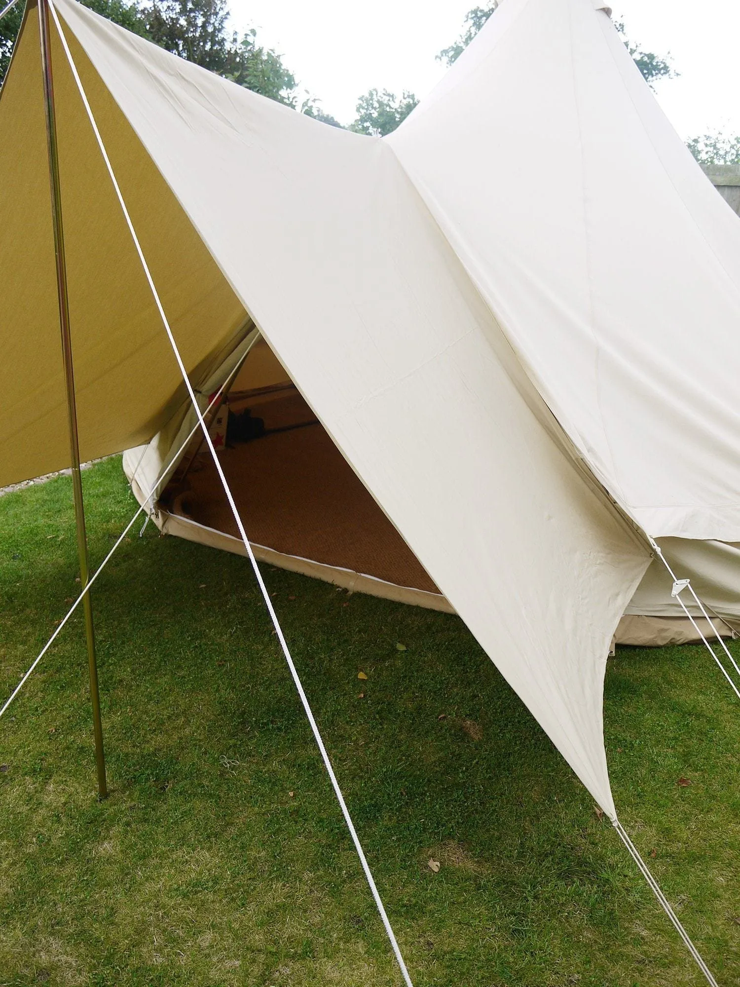 Large Canvas Bell Tent Awning 400 x 260 – 3 pole