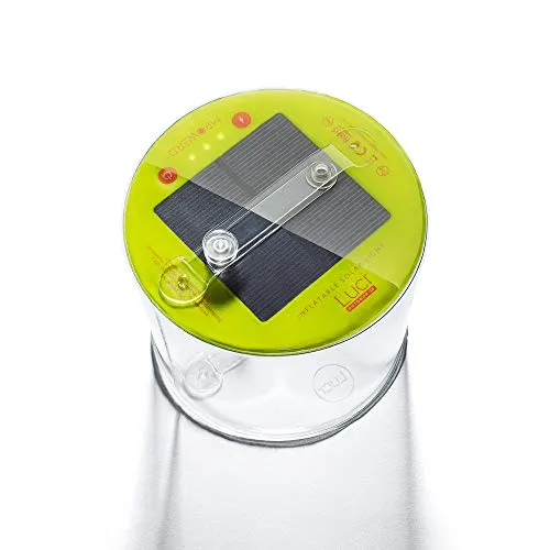 Outdoor Solar Inflatable Lantern - 75 Lumens, Waterproof, Up to 24 Hours Light - Ideal for Camping, Backpacking, Travel, Emergencies - Clear Finish, White LEDs