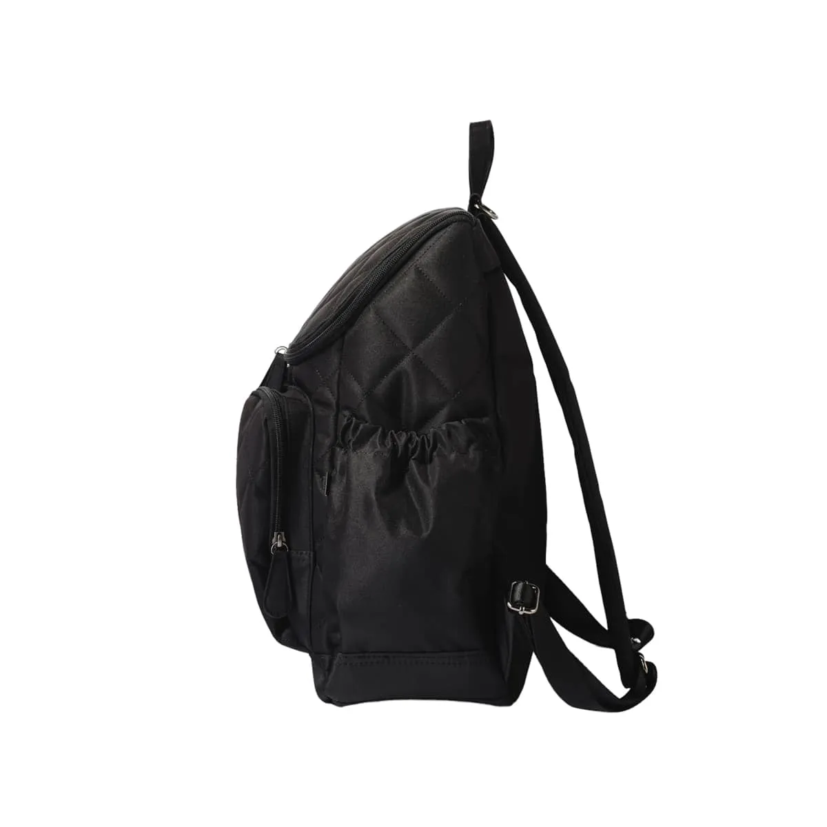 OiOi Diamond Quilt Nappy Backpack - Black