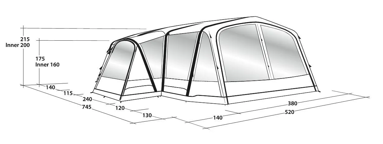 Outwell Airville 6SA Air Tent 2022