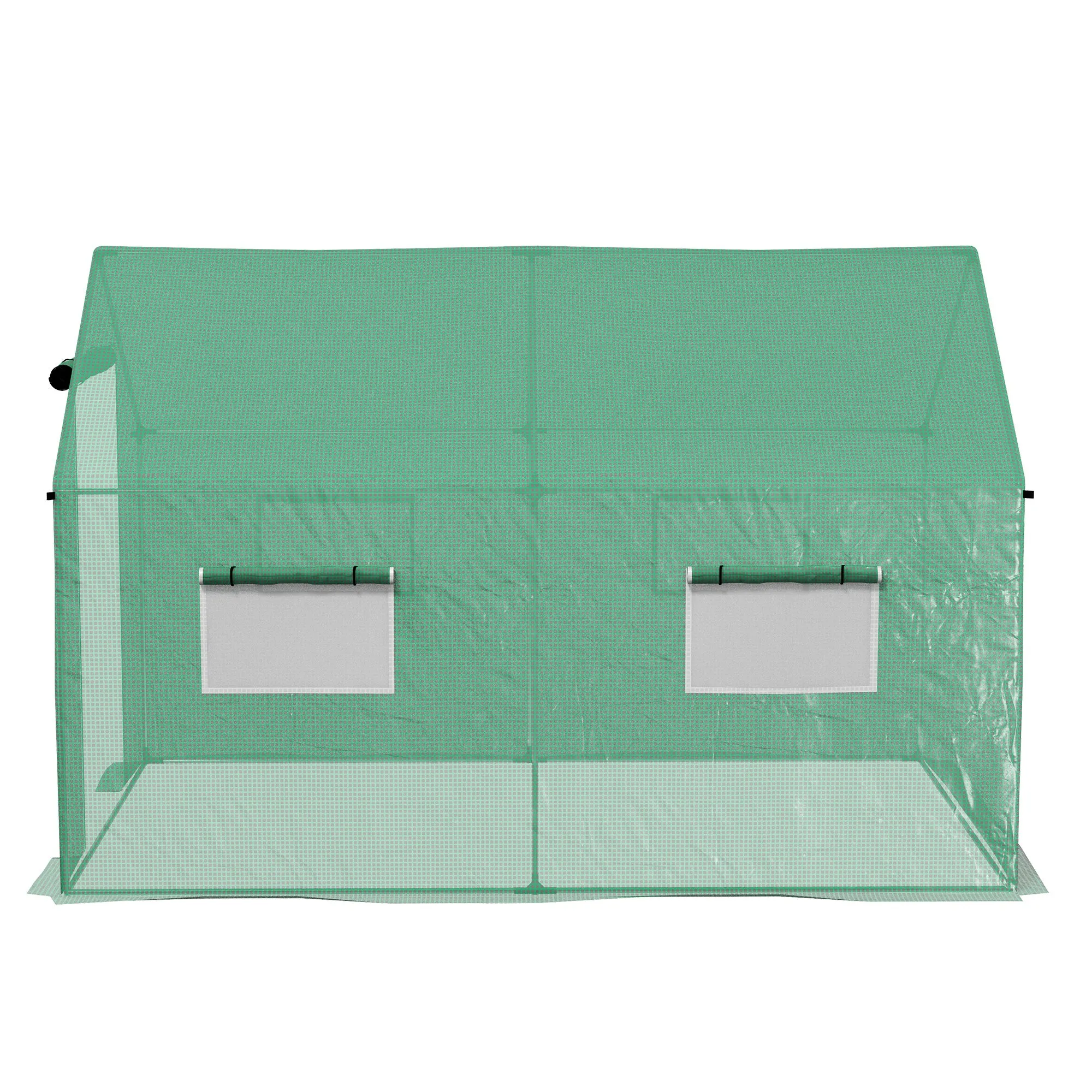 Polyethylene Walk-in Polytunnel Greenhouse, 2 x 3(m), Green