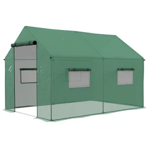 Polyethylene Walk-in Polytunnel Greenhouse, 2 x 3(m), Green