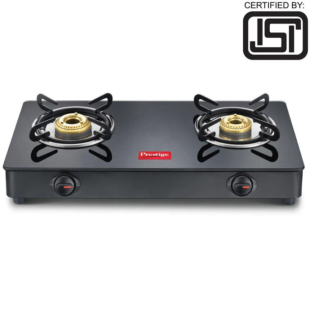 Prestige Magic Glass Top GTMC 02, Manual Gas Stove  (2 Burners), ISI Certified