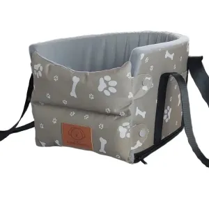 "Comfortable Car Seat Bed for Small Dogs and Cats - Safe Travel Companion!"