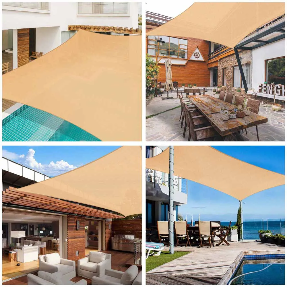 Rectangle Shade Sail Patio Deck Shade 20x16