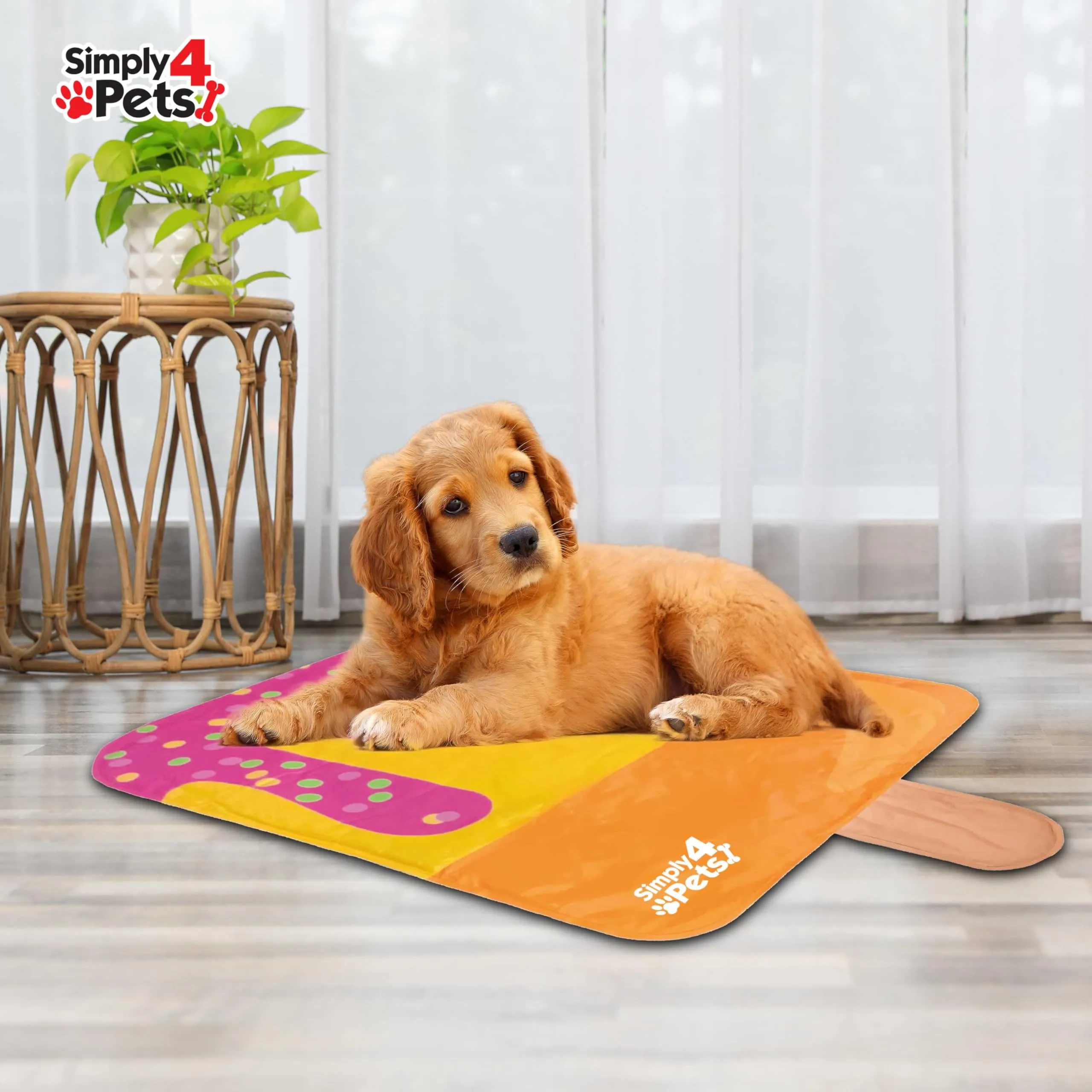 SIMPLY 4 PETS Pet Cooling Mat Non Toxic Safe Gel Self Cooling Pad For Dogs Cats Portable Cat Dog Bed Pet Sleeping Mat For Summer Easy To Clean Dog Cooling Mat 110x70 CM