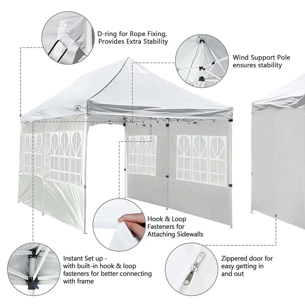 TheLAShop 10'x20' Pop Up Canopy Tent with Windows Instant Shelter