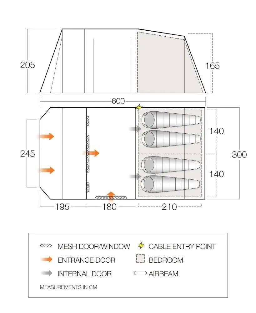 Vango Lismore 450 Poled Tent Package